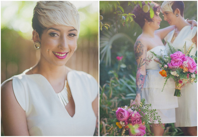 Orange Hot Pink Watercolor Wedding Ideas by Alexandra Wallace Photography