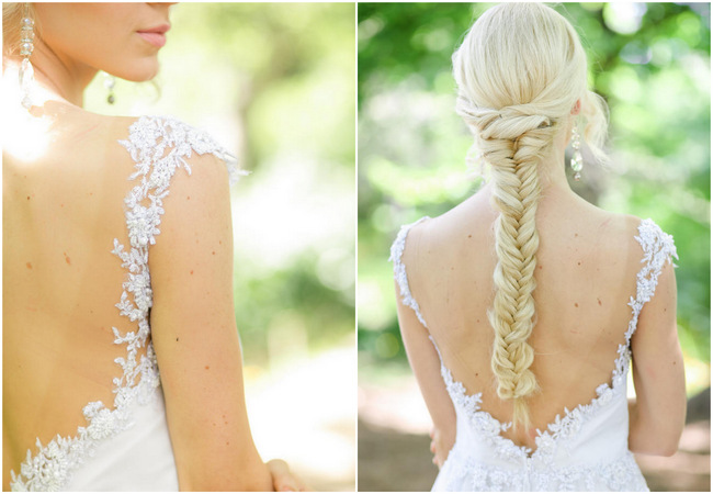 Backless lace Robyn Roberts wedding dress // Nikki Meyer photography