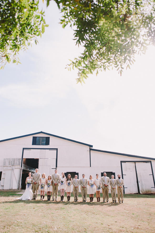 Purple and Cream Gingham Farm wedding // Audra Starr