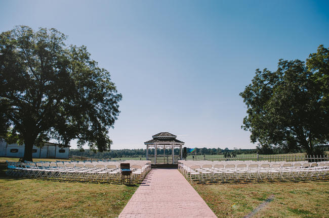 Purple and Cream Gingham Farm wedding // Audra Starr