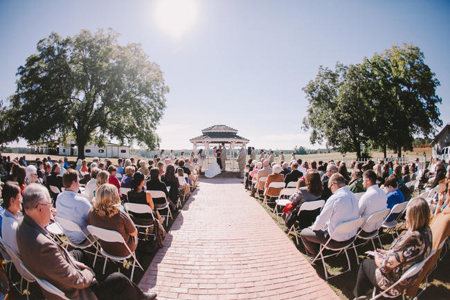 Purple and Cream Gingham Farm wedding // Audra Starr