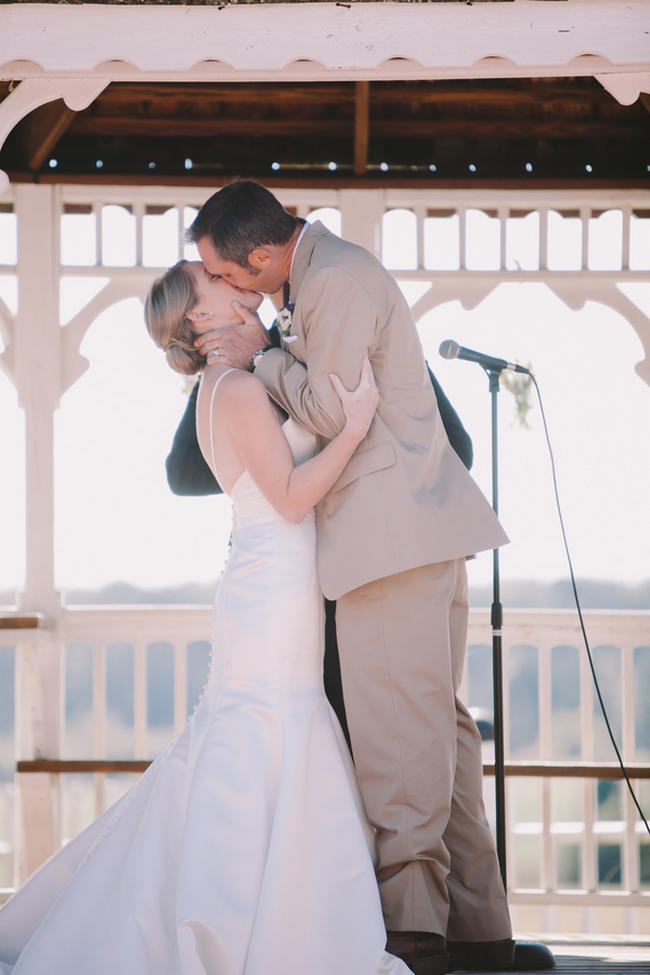 Purple and Cream Gingham Farm wedding // Audra Starr