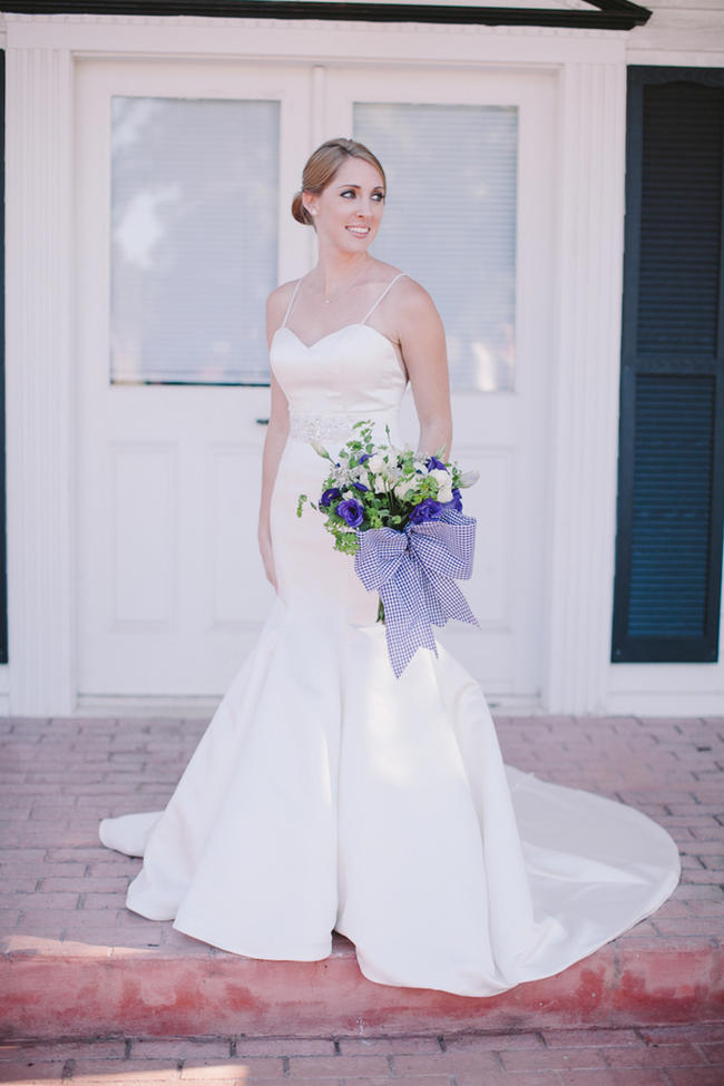 Purple and Cream Gingham Farm wedding // Audra Starr