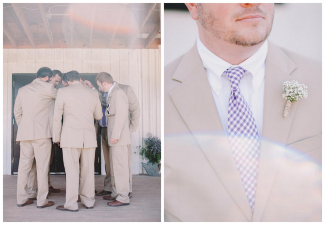 Purple and Cream Gingham Farm wedding // Audra Starr