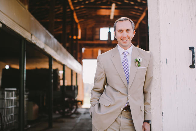 Purple and Cream Gingham Farm wedding // Audra Starr