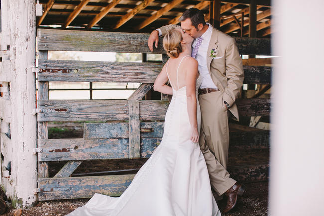 Purple and Cream Gingham Farm wedding // Audra Starr