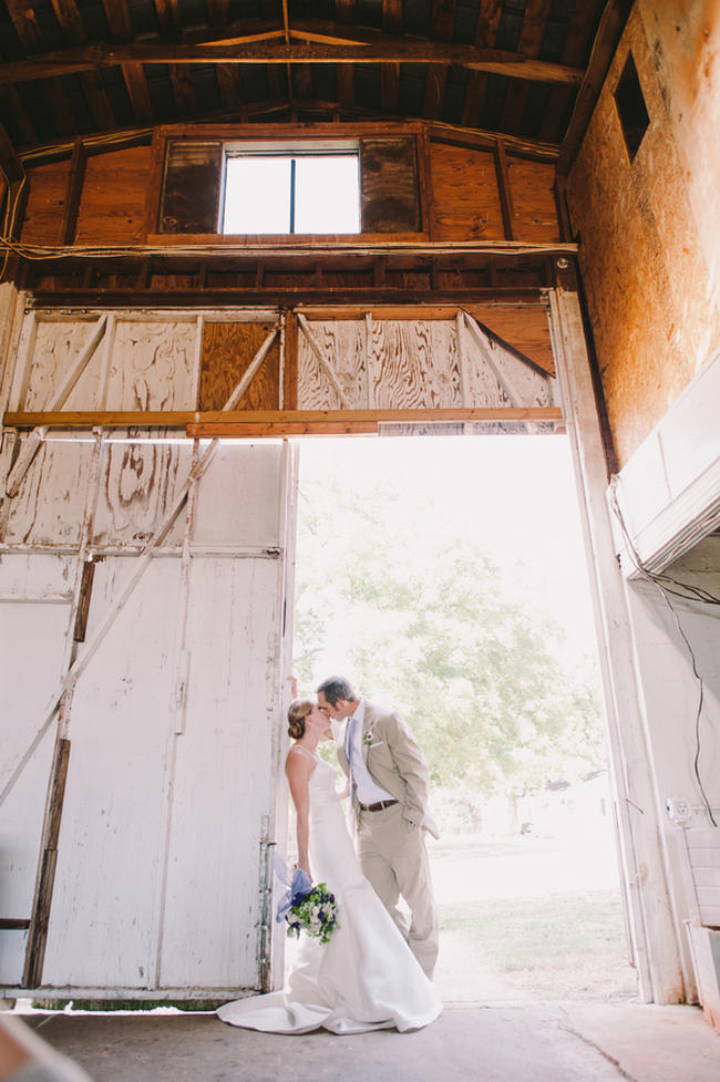 Purple and Cream Gingham Farm wedding // Audra Starr