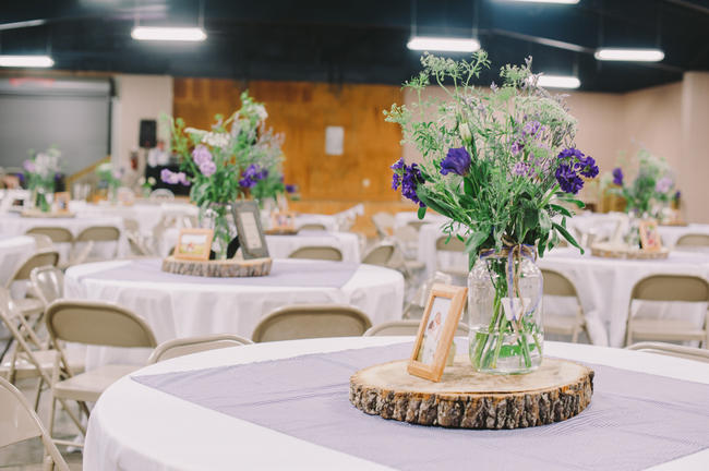 Purple and Cream Gingham Farm wedding // Audra Starr