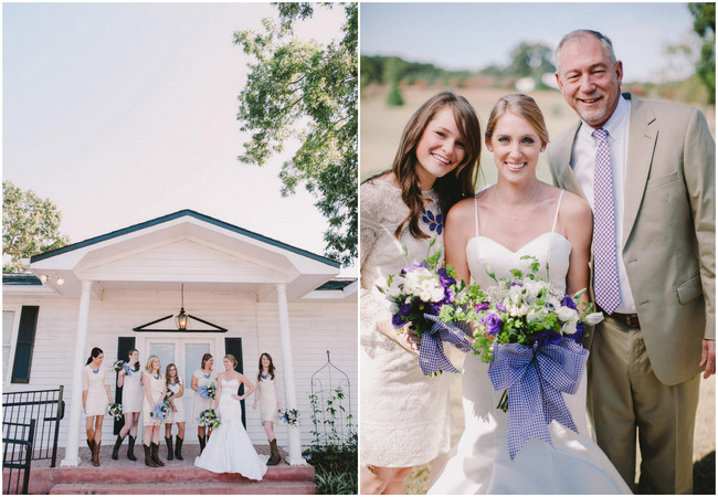 Purple and Cream Gingham Farm wedding // Audra Starr