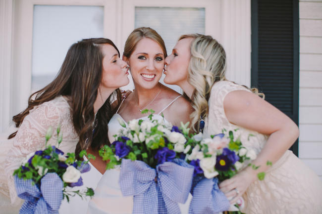 Purple and Cream Gingham Farm wedding // Audra Starr