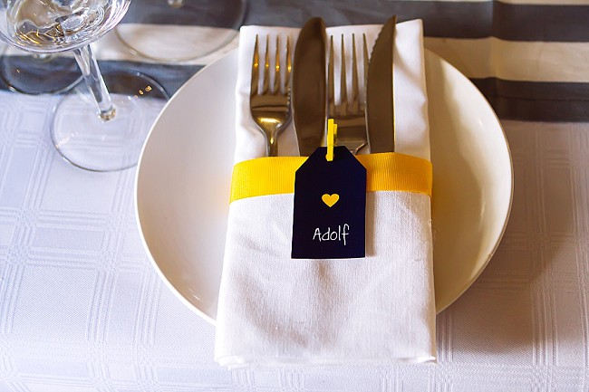 Cutlery // Yellow and Grey DIY Vintage Wedding // Miracles Photo