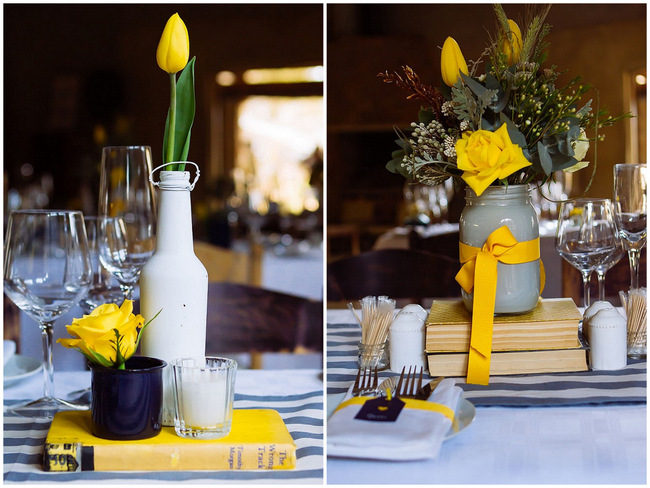 Yellow and Grey DIY Vintage Wedding // Miracles Photo