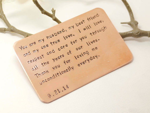 Christmas Gifts for Him That Dont Suck: This engraved card is inserted into his wallet so that he'll always know how much you care