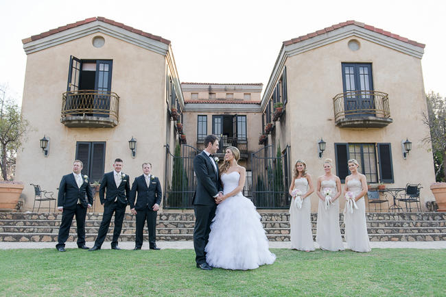 Bridal Party Photo Idea // Pink Cream Protea Wedding // Lightburst Photography