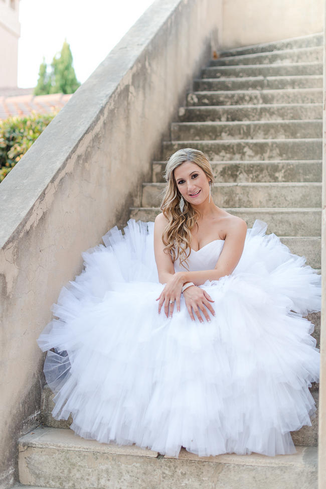 Spectacular ruffled, fluffu Maggie Sottero wedding dress // Lightburst Photography