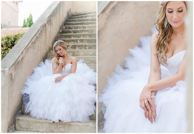 Spectacular ruffled, fluffu Maggie Sottero wedding dress // Lightburst Photography