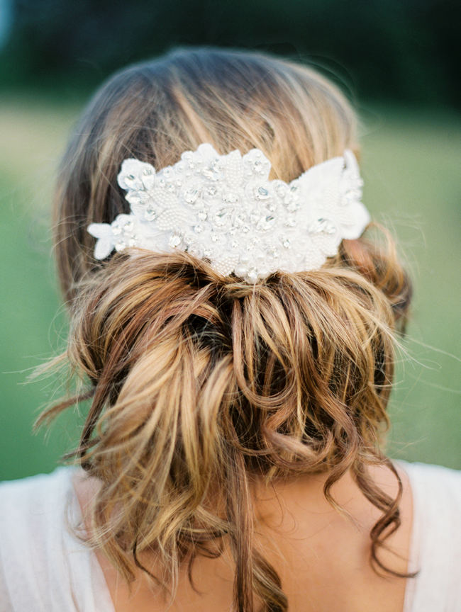 Wedding hair outlet pieces with lace