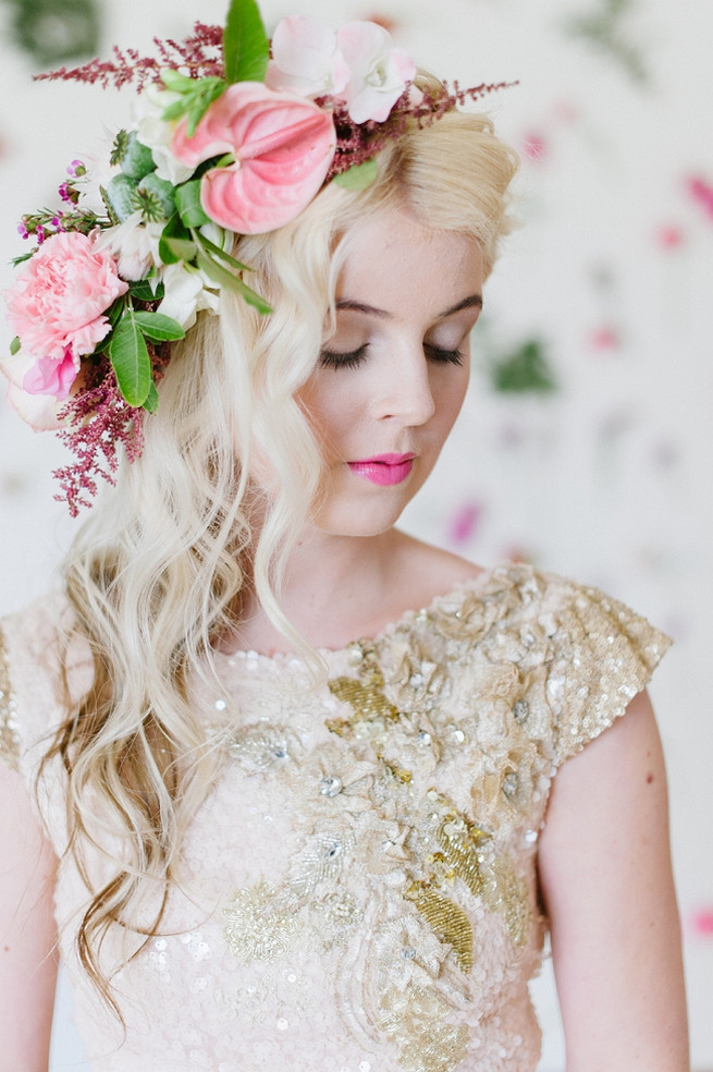 Soft Pink and Gold Wedding Dress Inspiration Debbie Lourens