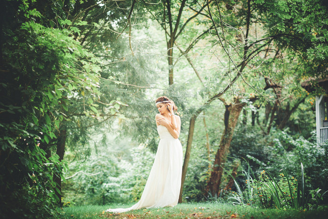 Celia grace wedding dress // Boho rope braid updo // Luxe Handcrafted Heirloom Wedding Jewelry by Edera Jewelry // La Candella Weddings Photography