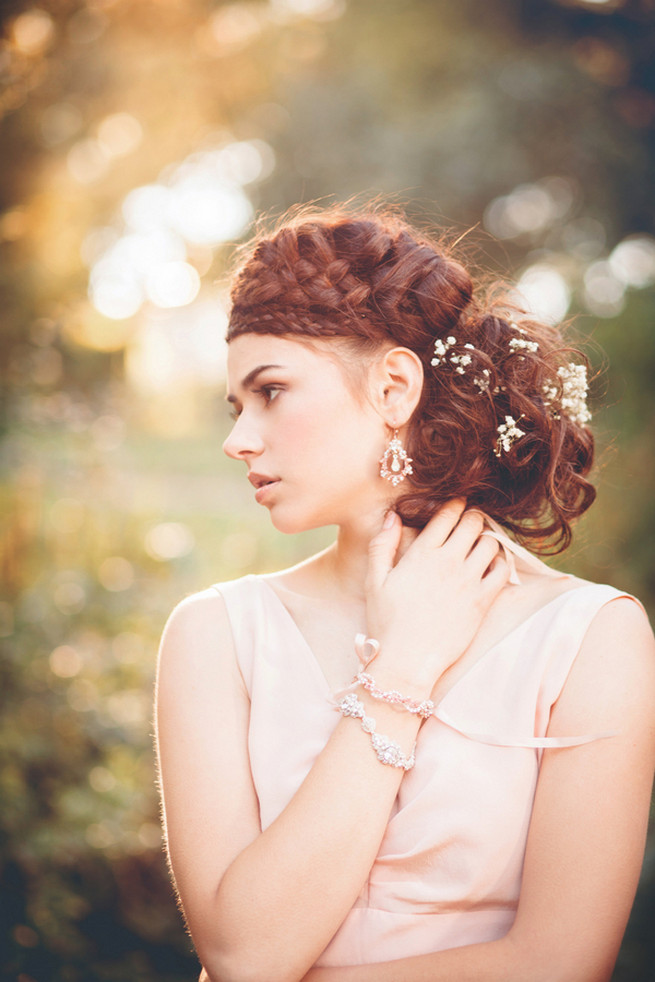 Boho rope braid updo // Luxe Handcrafted Heirloom Wedding Jewelry by Edera Jewelry // La Candella Weddings Photography