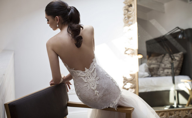 Backless Riki Dalal 2015 Wedding Dress