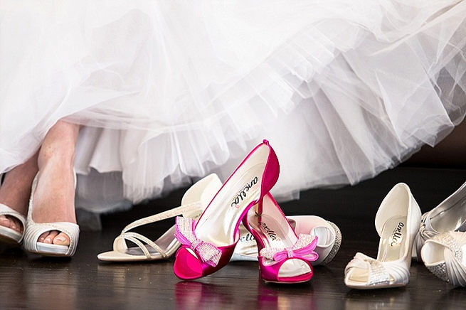 Bridal footwear by Anella wedding shoes. Soft Pink and Gold Wedding by Samanatha Jackson Photo