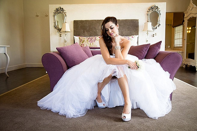 Stunning wedding dress with Anella Wedding Shoes. Soft Pink and Gold Wedding by Samanatha Jackson Photo