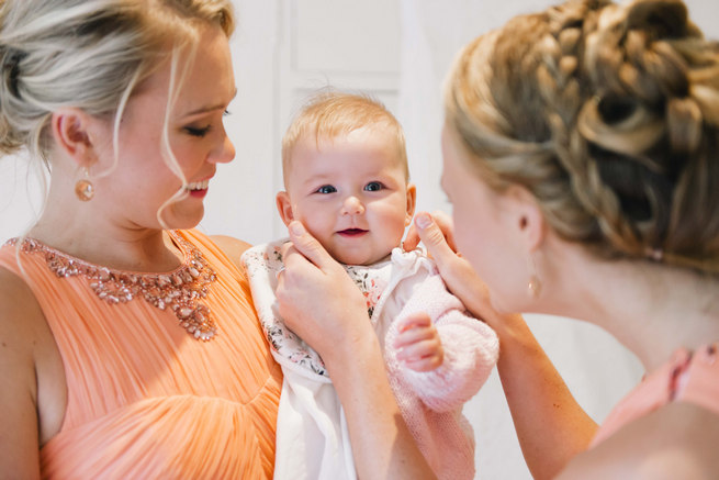 Coral bridesmaid dress // Succulent Garden Wedding // Claire Thomson Photography