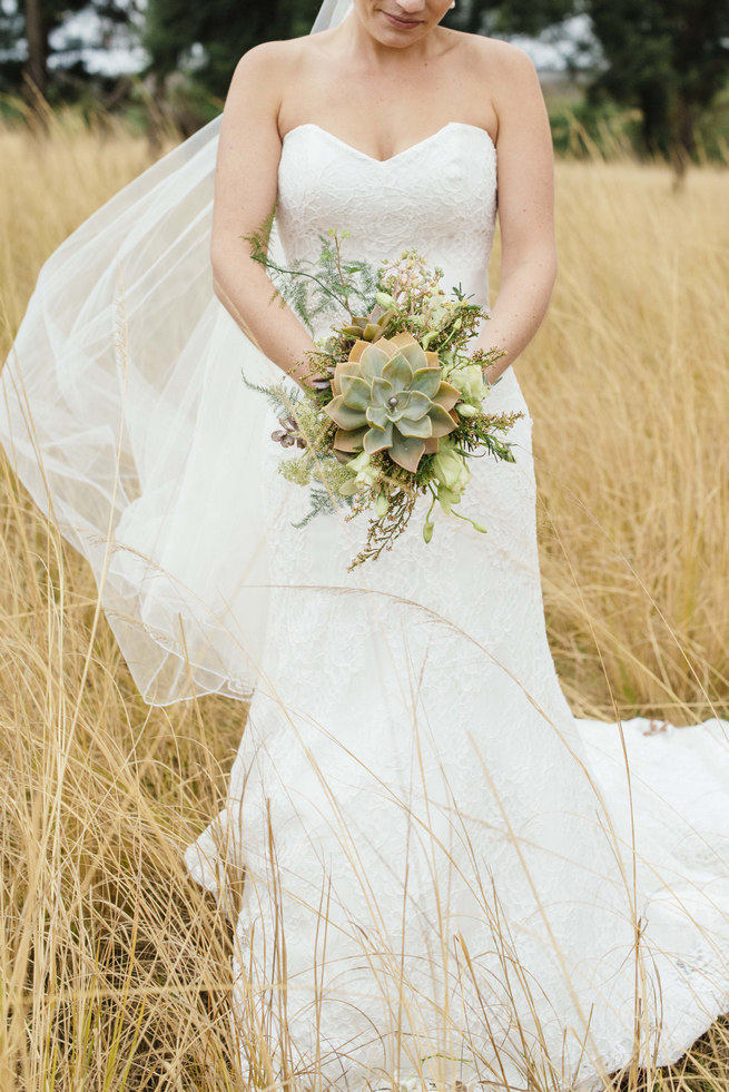 Succulent bouquet // Succulent Garden Wedding // Claire Thomson Photography