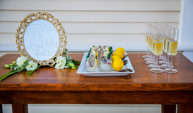 Aperitifs. Bayside Wedding Ceremony. Elegant Gray Blue Nautical Wedding by Rachel Capil Photography and Lindsay Lauren Events