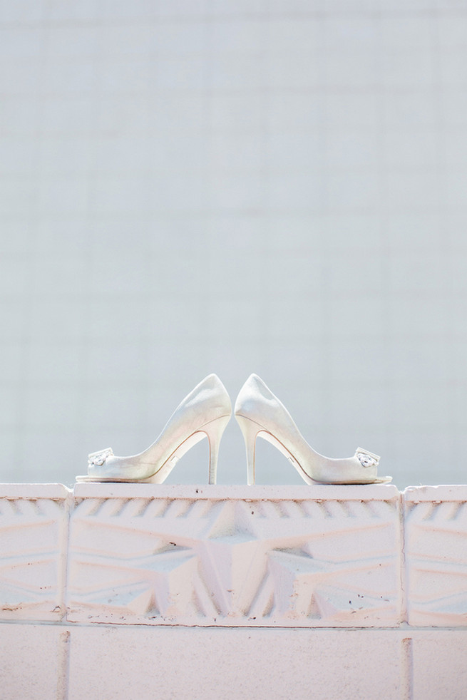 Champagne wedding heels.