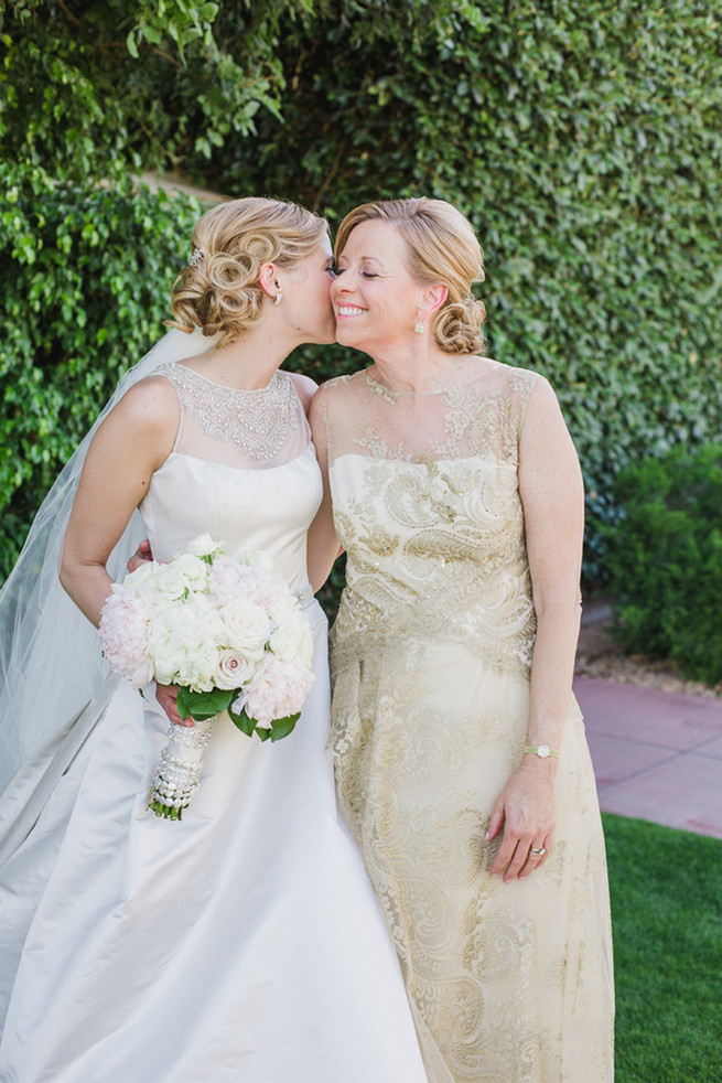 Elegant vintage style bride with champagne bridesmaids gown and white fluffy bouquets. Glamorous Gatsby Inspired Wedding by Elyse Hall Photography