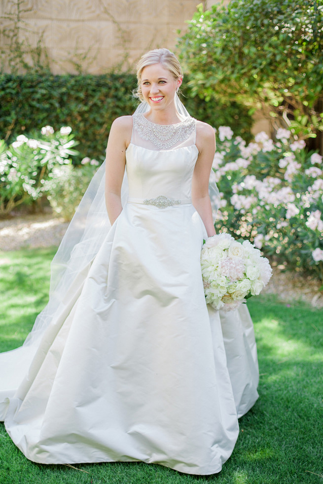 Love the statement neck on her Victor Harper gown - so perfect for a subtle but sparkly 1920s wedding soiree! Glamorous Gatsby Inspired Wedding by Elyse Hall Photography