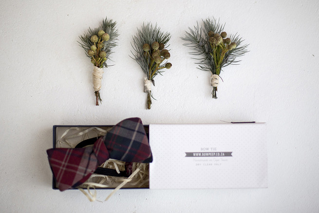 Fynbos boutonniere // Organic Farm Style Karoo Wedding // christine Le Roux Photography