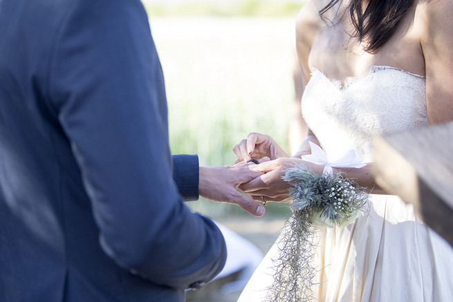Brides fynbos flower corsage // Organic Farm Style Karoo Wedding // christine Le Roux Photography