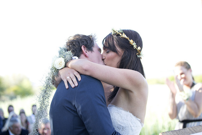 Brides fynbos flower corsage // Organic Farm Style Karoo Wedding // christine Le Roux Photography