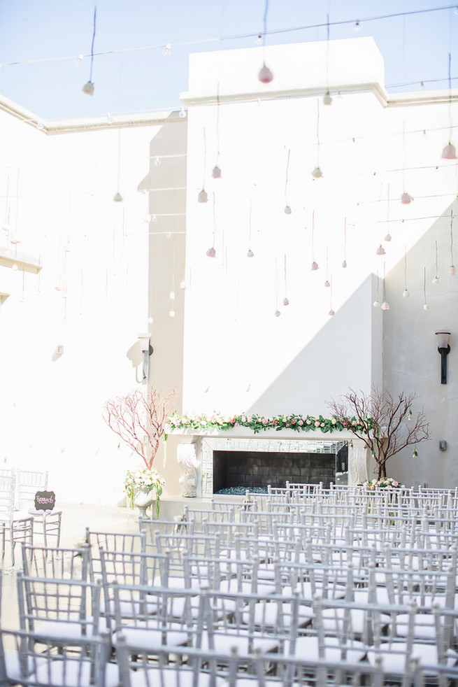 Wedding ceremony decor // Modern Romance: Pink and Silver Wedding // Jessica Q Photography
