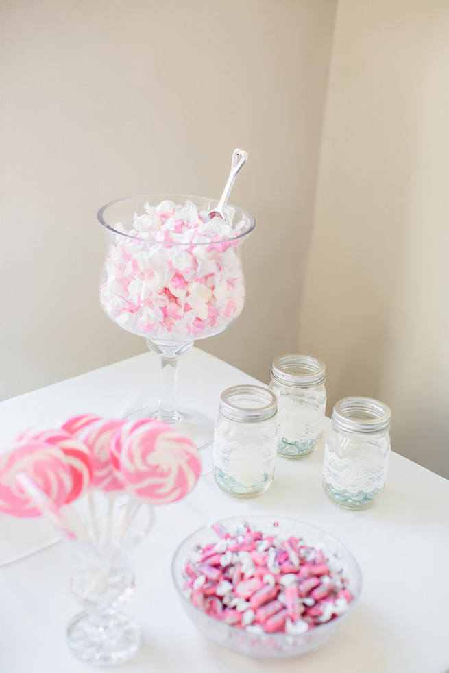 Candy station // Modern Romance: Pink and Silver Wedding // Jessica Q Photography