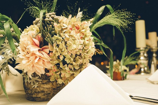 Rustic Nevada Wedding reception decor with succulents // Lauren Lindley Photography