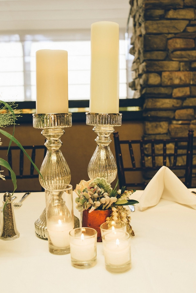 Rustic Nevada Wedding reception decor with succulents // Lauren Lindley Photography