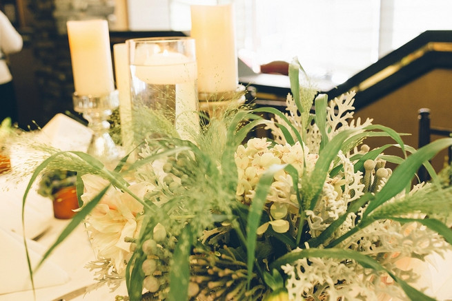 Rustic Nevada Wedding reception decor with succulents // Lauren Lindley Photography