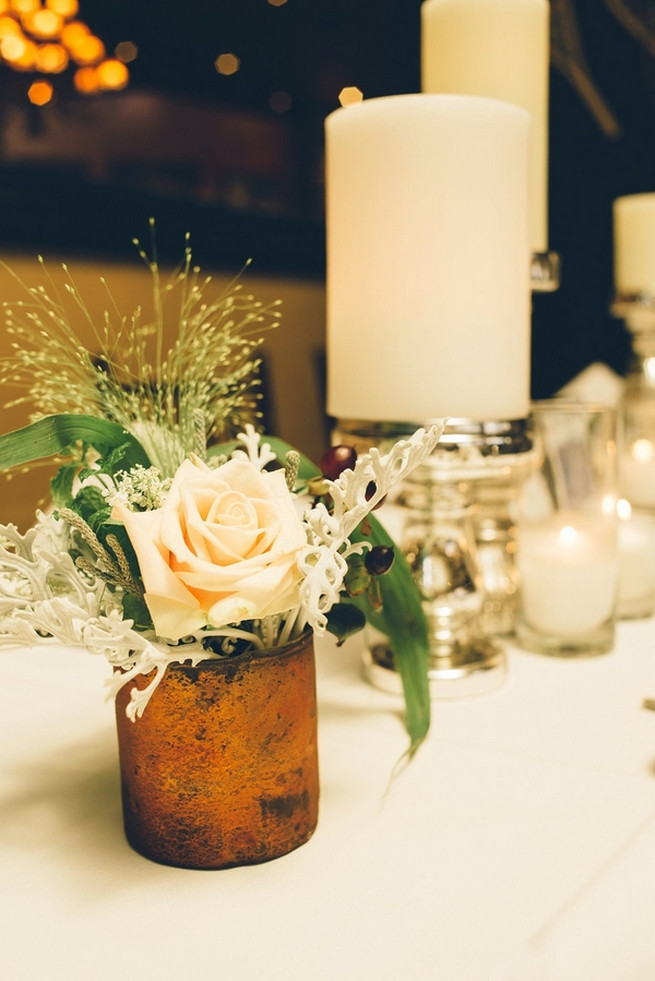 Rustic Nevada Wedding reception decor with succulents // Lauren Lindley Photography