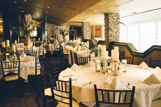 Rustic Nevada Wedding reception decor with succulents // Lauren Lindley Photography