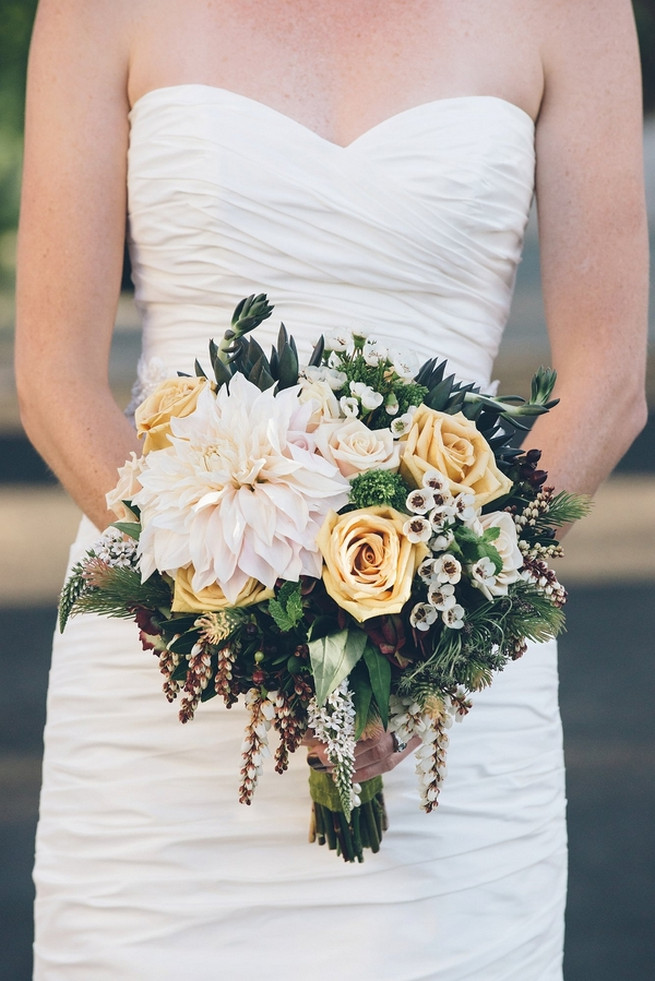 Rustic Nevada Wedding Ceremony with succulents // Lauren Lindley Photography