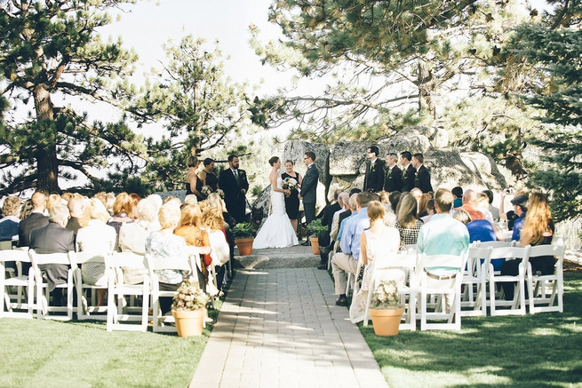 Rustic Nevada Wedding Ceremony with succulents // Lauren Lindley Photography