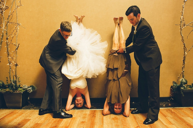 Handstands! Rustic Nevada Wedding reception decor with succulents // Lauren Lindley Photography