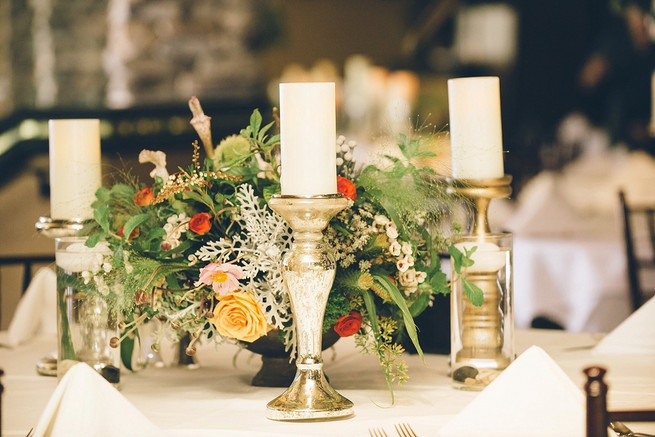 Rustic Nevada Wedding reception decor with succulents // Lauren Lindley Photography