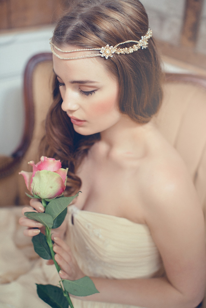 Luxurious vintage wedding hair accessories by Jannie Baltzer // Sandra Åberg Photography // Hair Mia Jeppson // Dresses by Vintage Bride and BHDLN // Model Faye of Le Management