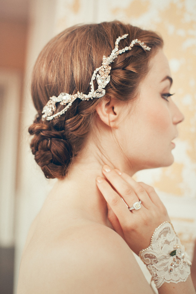 Luxurious vintage wedding hair accessories by Jannie Baltzer // Sandra Åberg Photography // Hair Mia Jeppson // Dresses by Vintage Bride and BHDLN // Model Faye of Le Management