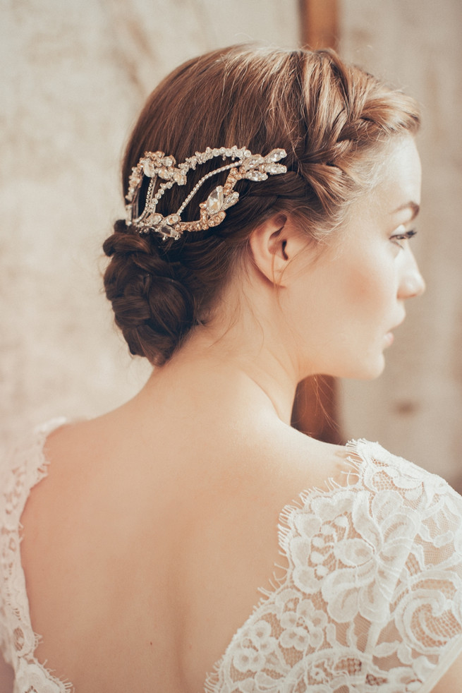 Luxurious vintage wedding hair accessories by Jannie Baltzer // Sandra Åberg Photography // Hair Mia Jeppson // Dresses by Vintage Bride and BHDLN // Model Faye of Le Management